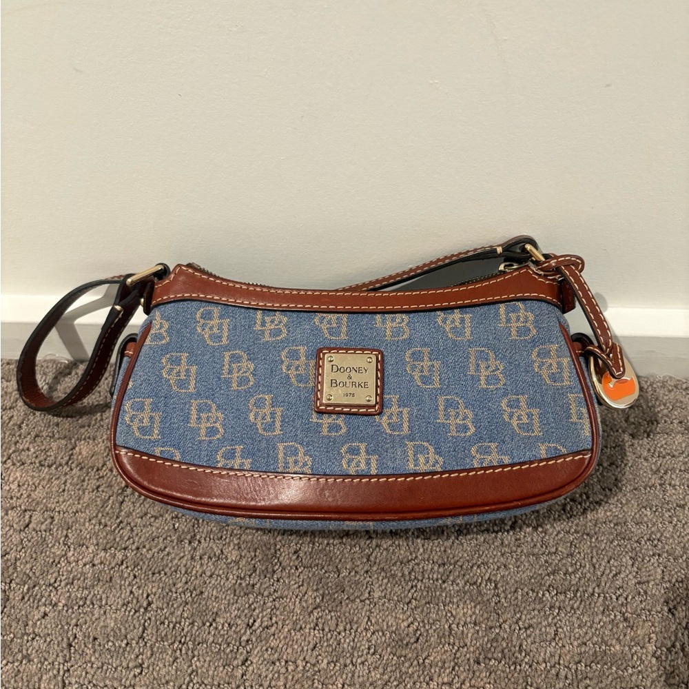 Authentic Dooney and Bourke denim shoulder bag vintage